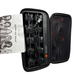 InStyler TopStyler Ceramic Shell Hair Curler Heat Styling System with Case Black